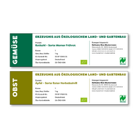 Gemüse- und Obstetiketten